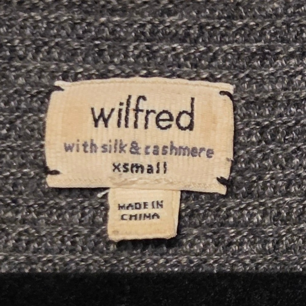 Wilfred Aritiza Silk Cashmere Ribbed Knit Top XS Quiet Luxury Minimalist - Picture 4 of 5